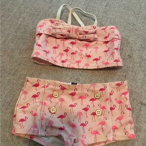Janie and Jack Pink Flamingo Swimwear Set